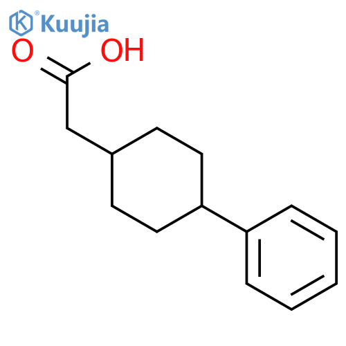 Cyclohexaneacetic acid, 4-phenyl-, trans- structure