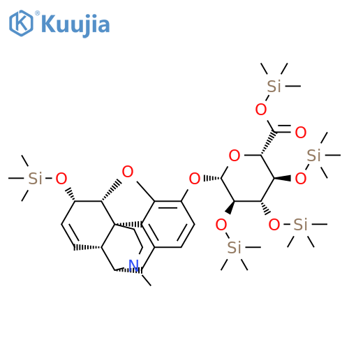 Trimethylsilyl (2S,3R,4S,5R,6S)-6-[[(4R,4aR,7S,7aR,12bS)-3-methyl-7-trimethylsilyloxy-2,4,4a,7,7a,13-hexahydro-1H-4,12-methanobenzofuro[3,2-e]isoquinolin-9-yl]oxy]-3,4,5-tris(trimethylsilyloxy)oxane-2-carboxylate structure