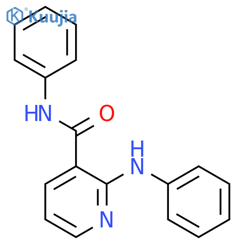 3-Pyridinecarboxamide, N-phenyl-2-(phenylamino)- structure