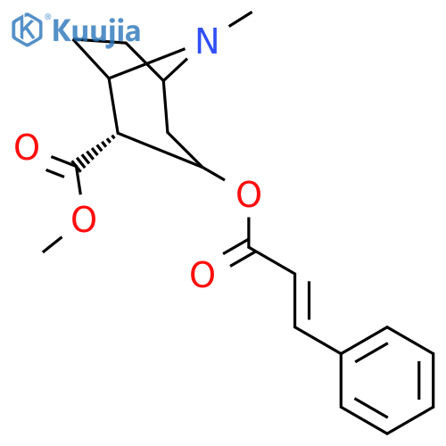 8-Azabicyclo[3.2.1]octane-2-carboxylicacid, 8-methyl-3-[(1-oxo-3-phenyl-2-propen-1-yl)oxy]-, methyl ester,(1R,2R,3S,5S)- structure