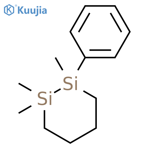 1,2-Disilacyclohexane, 1,1,2-trimethyl-2-phenyl- structure