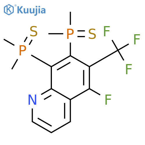 QUINOLINE, 7,8-BIS(DIMETHYLPHOSPHINOTHIOYL)-5-FLUORO-6-(TRIFLUOROMETHYL)- structure