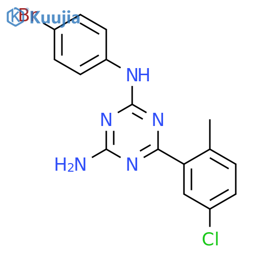 4-(4-bromophenyl)imino-6-(5-chloro-2-methylphenyl)-1,4-dihydro-1,3,5-triazin-2-amine structure