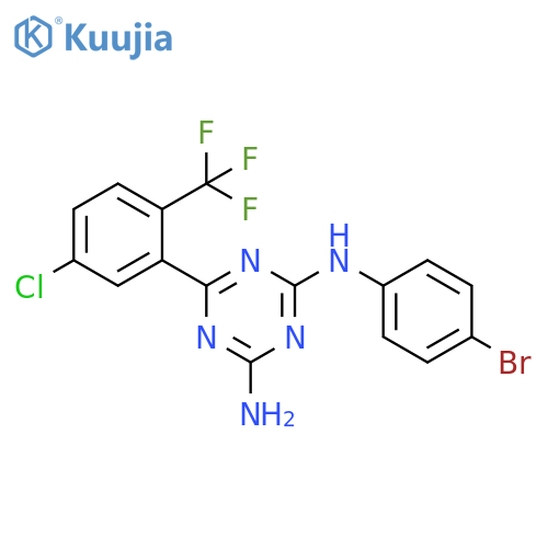 1,3,5-Triazine-2,4-diamine,N-(4-bromophenyl)-6-[5-chloro-2-(trifluoromethyl)phenyl]- structure