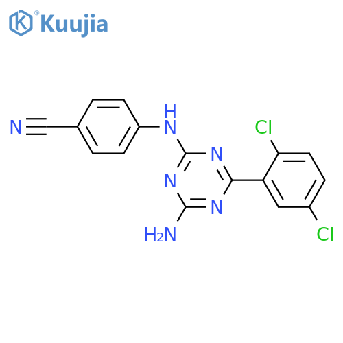 Benzonitrile,4-[[4-amino-6-(2,5-dichlorophenyl)-1,3,5-triazin-2-yl]amino]- structure