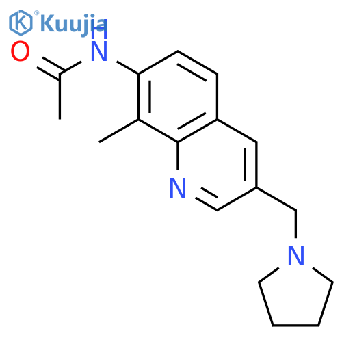 ACETAMIDE, N-[8-METHYL-3-(1-PYRROLIDINYLMETHYL)-7-QUINOLINYL]- structure