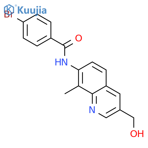 Benzamide, 4-bromo-N-[3-(hydroxymethyl)-8-methyl-7-quinolinyl]- structure