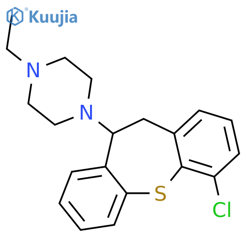 Piperazine, 1-(4-chloro-10,11-dihydrodibenzo[b,f]thiepin-10-yl)-4-ethyl- structure