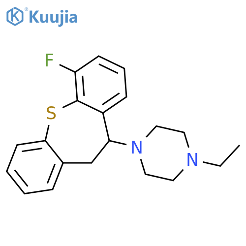 Piperazine, 1-ethyl-4-(6-fluoro-10,11-dihydrodibenzo[b,f]thiepin-10-yl)- structure