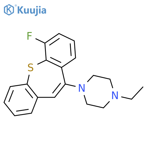 Piperazine, 1-ethyl-4-(6-fluorodibenzo[b,f]thiepin-10-yl)- structure
