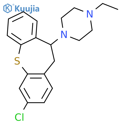 Piperazine, 1-(3-chloro-10,11-dihydrodibenzo[b,f]thiepin-10-yl)-4-ethyl- structure