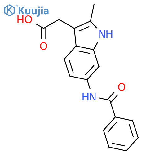 1H-Indole-3-acetic acid, 6-(benzoylamino)-2-methyl- structure