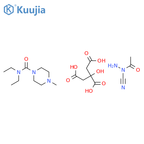 acetyl-amino-cyanamide; citric acid; N,N-diethyl-4-methyl-piperazine-1-carboxamide structure