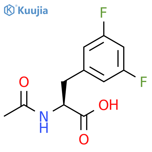 (2S)-3-(3,5-difluorophenyl)-2-acetamidopropanoic acid structure