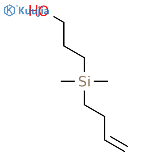 1-Propanol, 3-(3-butenyldimethylsilyl)- structure