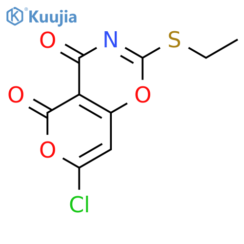 4H,5H-PYRANO[3,4-E]-1,3-OXAZINE-4,5-DIONE, 7-CHLORO-2-(ETHYLTHIO)- structure