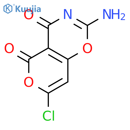 4H,5H-PYRANO[3,4-E]-1,3-OXAZINE-4,5-DIONE, 2-AMINO-7-CHLORO- structure