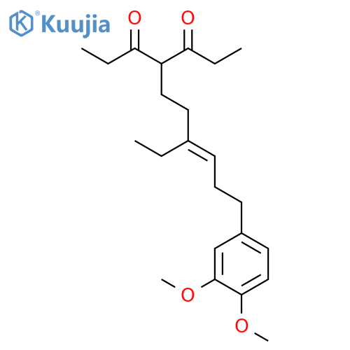 3,5-HEPTANEDIONE, 4-[6-(3,4-DIMETHOXYPHENYL)-3-ETHYL-3-HEXENYL]- structure