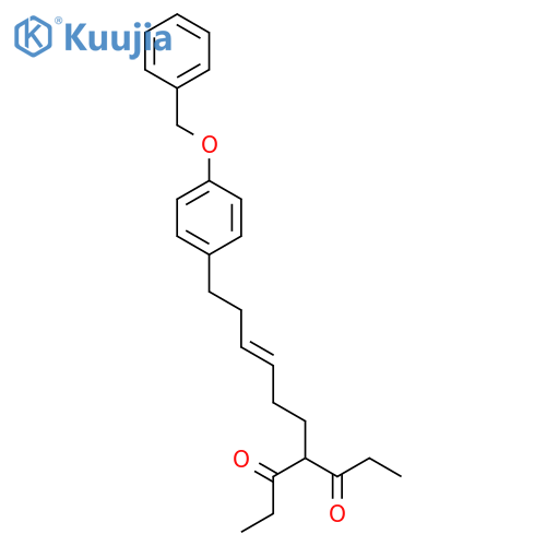 3,5-HEPTANEDIONE, 4-[6-[4-(PHENYLMETHOXY)PHENYL]-3-HEXENYL]- structure