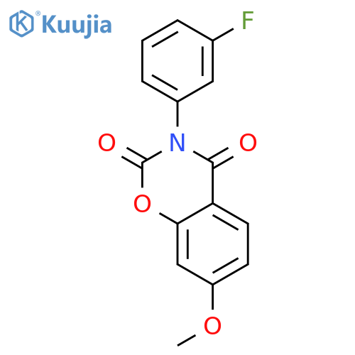 2H-1,3-Benzoxazine-2,4(3H)-dione, 3-(3-fluorophenyl)-7-methoxy- structure