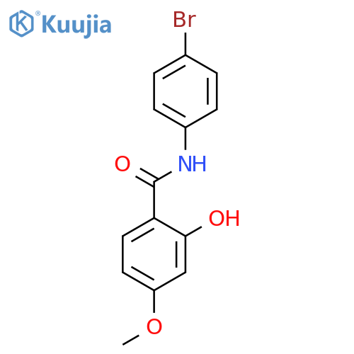 BENZAMIDE, N-(4-BROMOPHENYL)-2-HYDROXY-4-METHOXY- structure