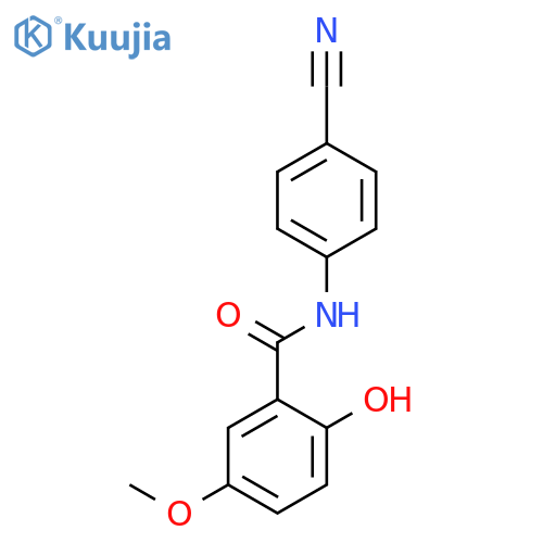 BENZAMIDE, N-(4-CYANOPHENYL)-2-HYDROXY-5-METHOXY- structure