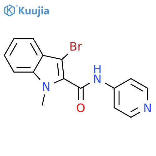 1H-Indole-2-carboxamide, 3-bromo-1-methyl-N-4-pyridinyl- structure