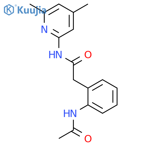 Benzeneacetamide, 2-(acetylamino)-N-(4,6-dimethyl-2-pyridinyl)- structure