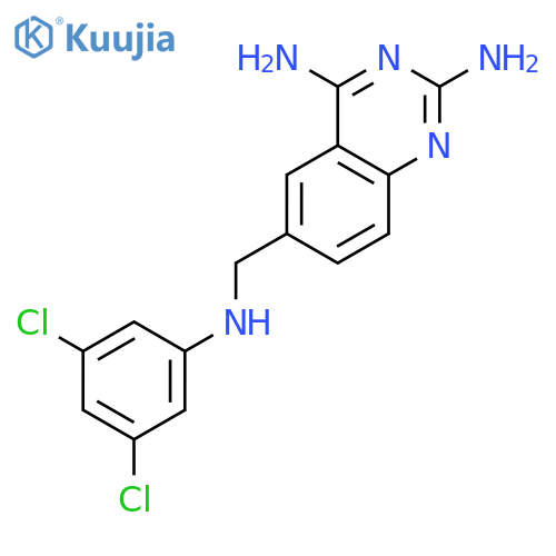 2,4-Quinazolinediamine, 6-[[(3,5-dichlorophenyl)amino]methyl]- structure