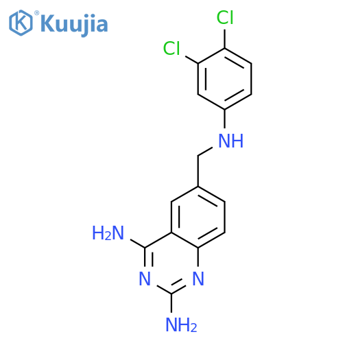 2,4-Quinazolinediamine, 6-[[(3,4-dichlorophenyl)amino]methyl]- structure