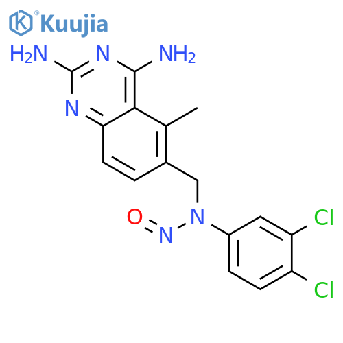 2,4-Quinazolinediamine,6-[[(3,4-dichlorophenyl)nitrosoamino]methyl]-5-methyl- structure