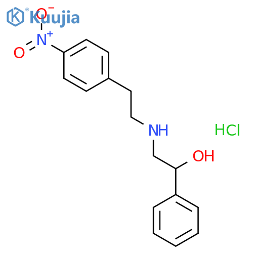 (R)-2-((4-Nitrophenethyl)amino)-1-phenylethanol hydrochloride structure