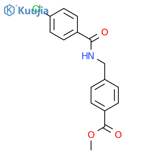Benzoic acid, 4-[[(4-chlorobenzoyl)amino]methyl]-, methyl ester structure
