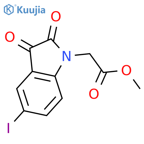 1H-INDOLE-1-ACETIC ACID, 2,3-DIHYDRO-5-IODO-2,3-DIOXO-, METHYL ESTER structure