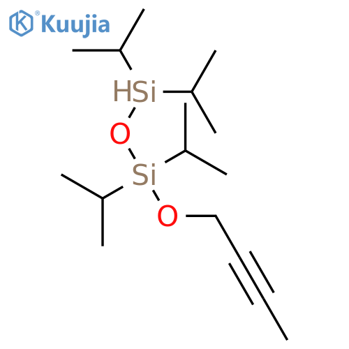 Disiloxane, 1-(2-butynyloxy)-1,1,3,3-tetrakis(1-methylethyl)- structure