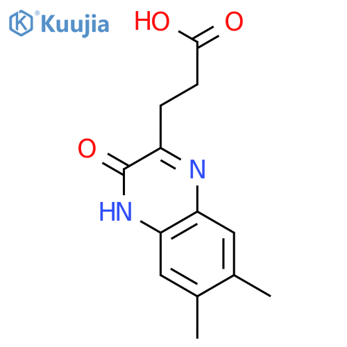 2-QUINOXALINEPROPANOIC ACID, 3,4-DIHYDRO-6,7-DIMETHYL-3-OXO- structure