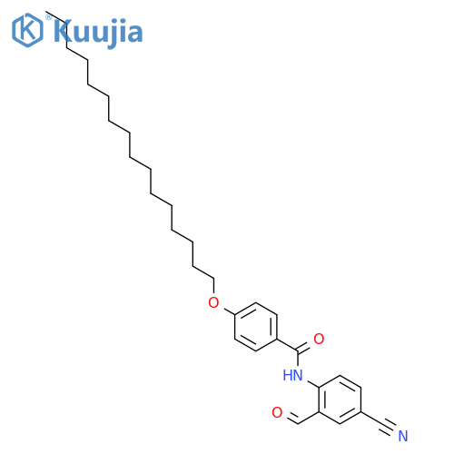Benzamide, N-(4-cyano-2-formylphenyl)-4-(hexadecyloxy)- structure