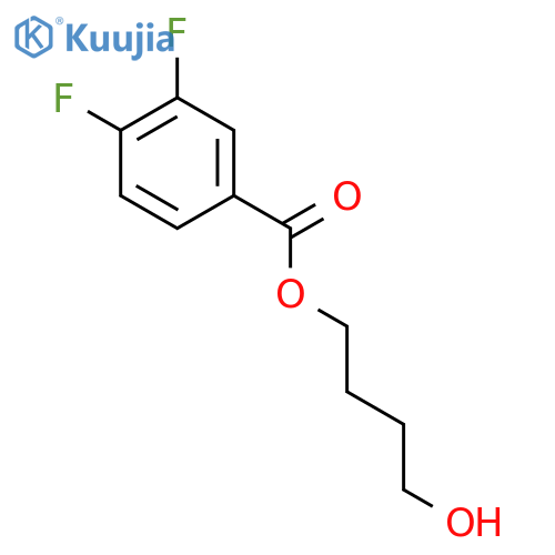 Benzoic acid, 3,4-difluoro-, 4-hydroxybutyl ester structure