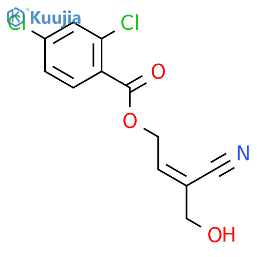 Benzoic acid, 2,4-dichloro-, (2E)-3-cyano-4-hydroxy-2-butenyl ester structure
