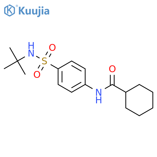 N-[4-(tert-butylsulfamoyl)phenyl]cyclohexanecarboxamide structure