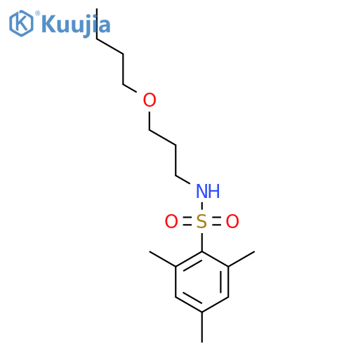 N-(3-butoxypropyl)-2,4,6-trimethylbenzenesulfonamide structure