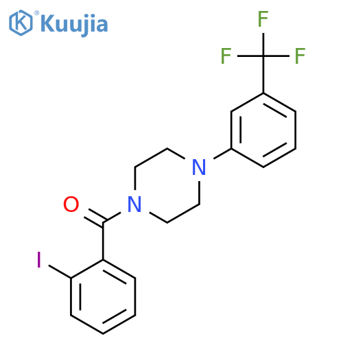 (2-iodophenyl){4-[3-(trifluoromethyl)phenyl]piperazin-1-yl}methanone structure