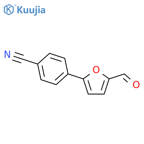 4-(5-formylfuran-2-yl)benzonitrile structure