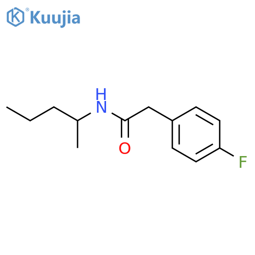 2-(4-fluorophenyl)-N-(1-methylbutyl)acetamide structure