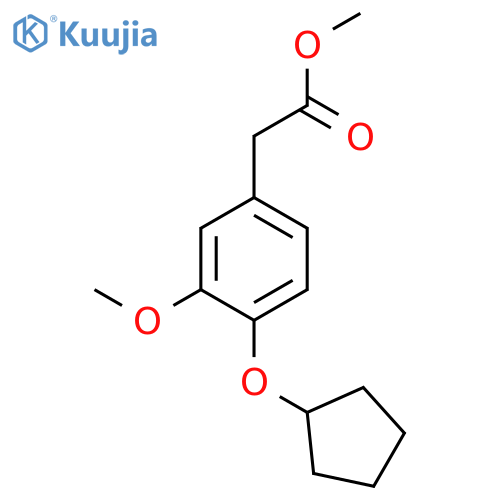 BENZENEACETIC ACID, 4-(CYCLOPENTYLOXY)-3-METHOXY-, METHYL ESTER structure