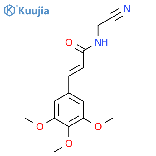 N-(cyanomethyl)-3-(3,4,5-trimethoxyphenyl)prop-2-enamide structure