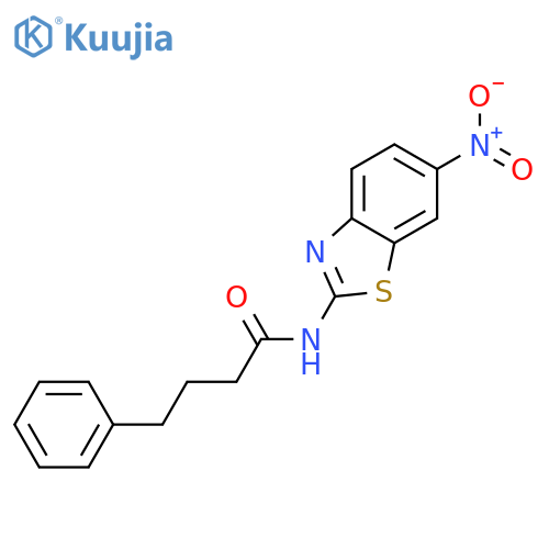 N-(6-nitro-1,3-benzothiazol-2-yl)-4-phenylbutanamide structure