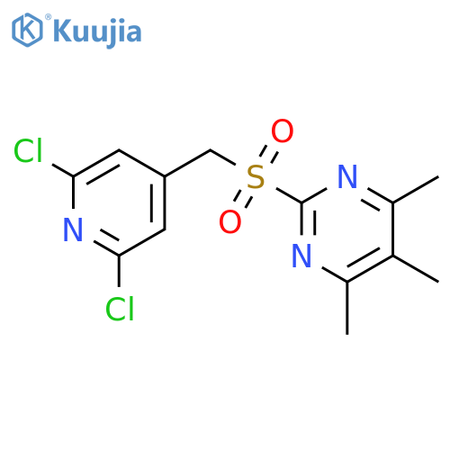 PYRIMIDINE, 2-[[(2,6-DICHLORO-4-PYRIDINYL)METHYL]SULFONYL]-4,5,6-TRIMETHYL- structure