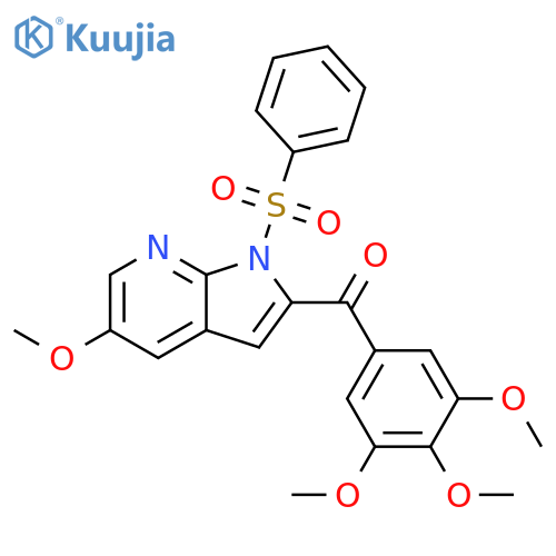 1H-Pyrrolo[2,3-b]pyridine,5-methoxy-1-(phenylsulfonyl)-2-(3,4,5-trimethoxybenzoyl)- structure