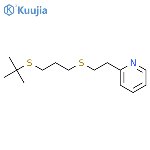 Pyridine, 2-[2-[[3-[(1,1-dimethylethyl)thio]propyl]thio]ethyl]- structure